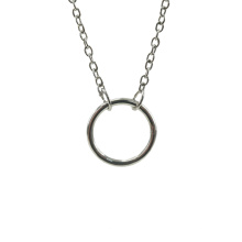 Ожерелье с подвеской в ​​виде блестящего круга из стерлингового серебра